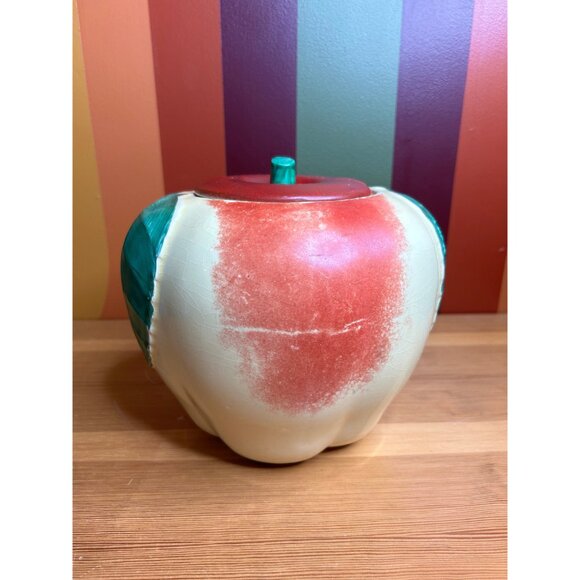 1940s Hull pottery apple cookie jar ceramic fall autumn decor - CRAZING - Picture 5 of 10